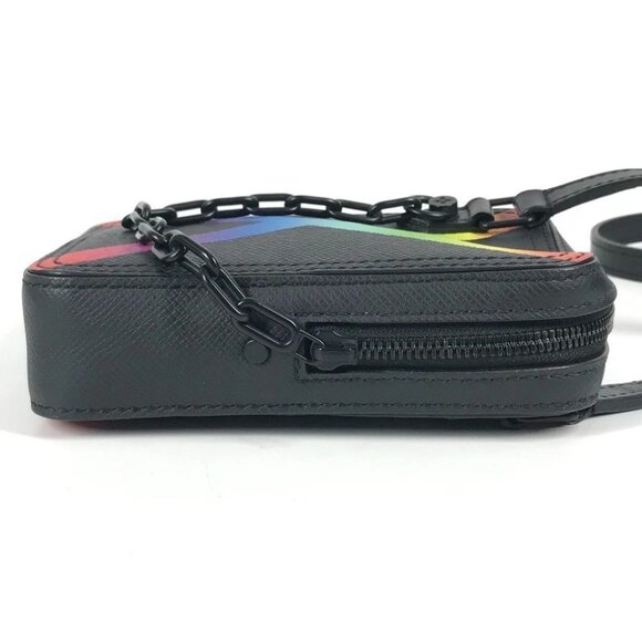 LOUIS VUITTON M30332 Taiga Rainbow Danube-Messenger Bag Pochette Shoulder Bag - Picture 4 of 14